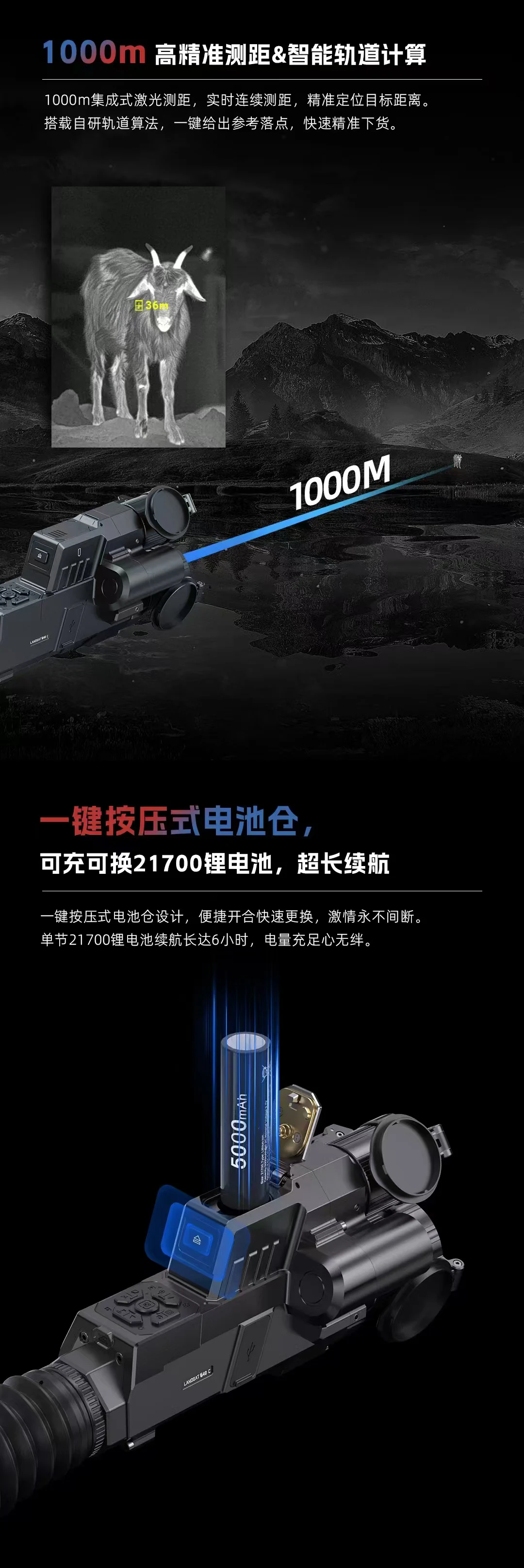 PARD普雷德双子星LA4C/LA6C 双光融合热成像夜视瞄准镜